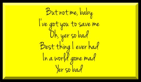 you're so bad lyrics